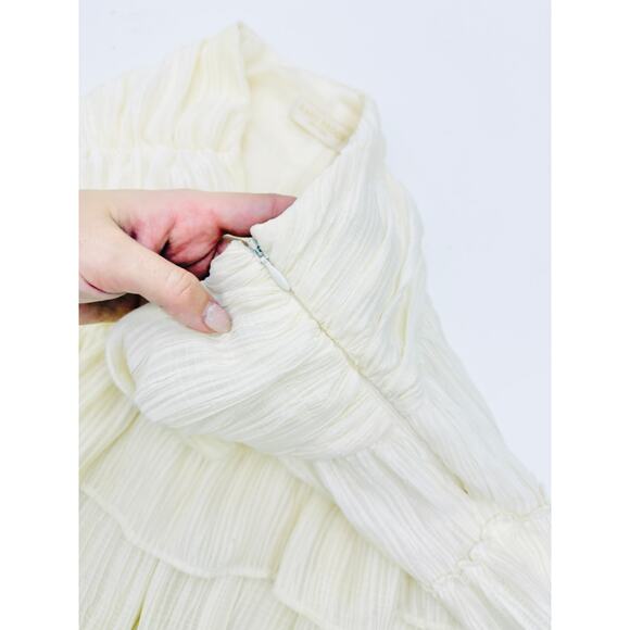 Ramy brook ivory selena tiered mini skirt - size small - Picture 6 of 6